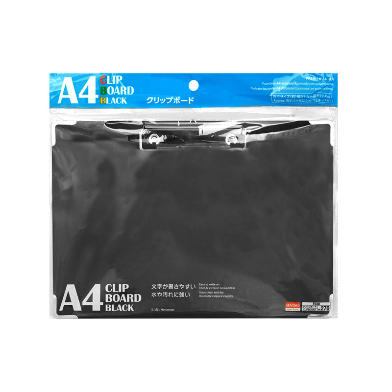 A4 Clipboard Horizontal Black