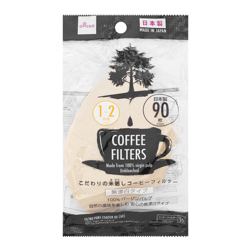 Coffee Filters 1 To 2 Cups Unbleached DAISO SINGAPORE