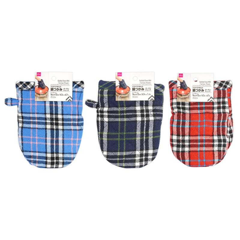 Quilted Oven Mitt Tartan Plaid Daiso Singapore