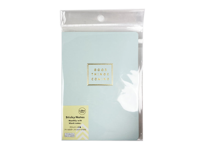 Planner Sticky Notes-Pale Color Monthly With Blank Notes-