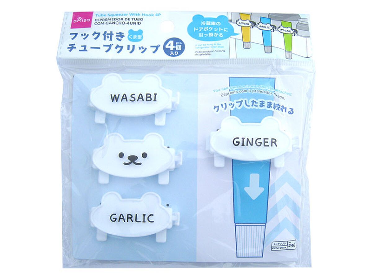 Bear Design Clip to Hold Tube with Hook