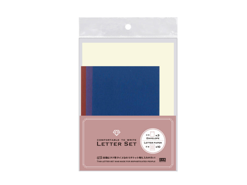 Premium Letter Set Hammer Tone -10Sheets-Envelope 3-Color Assorted-