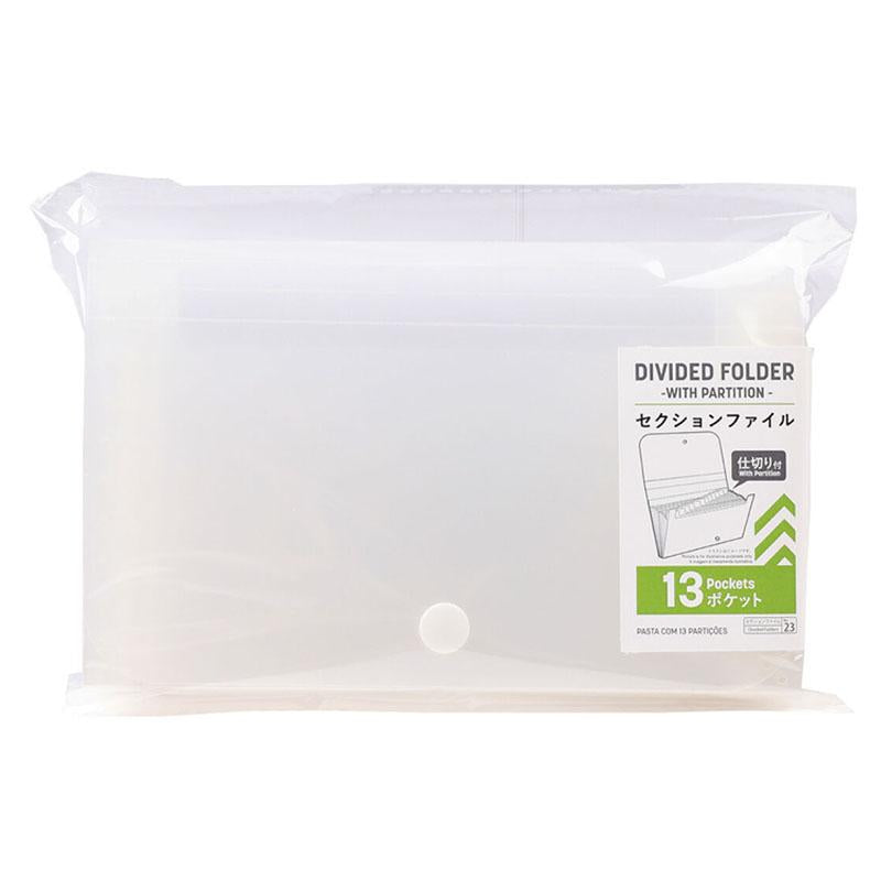 Divided Folder with Partition 13 Pockets