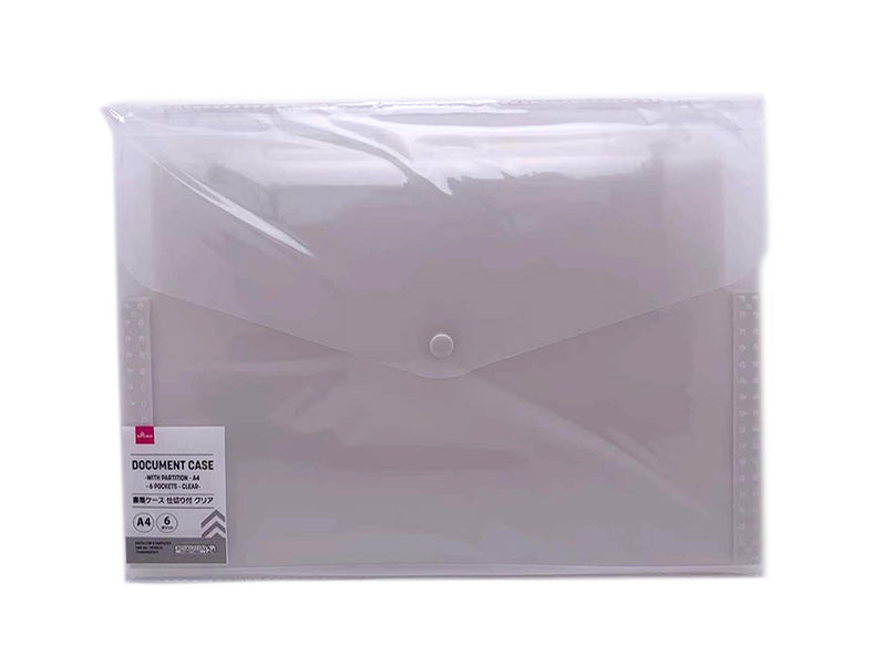 Document Case with Partition A4 Clear