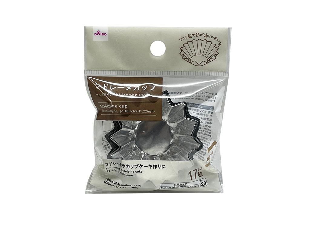 Madeleine cup aluminum type 1.10inchxH1.22inch 17pcs