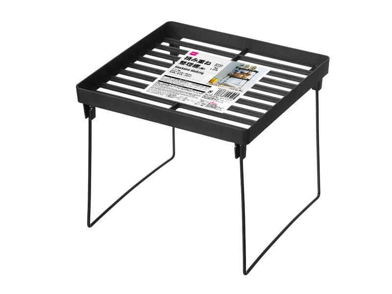 Stackable Shelving 22.6cm x 21.2cm x 19.5cm Black