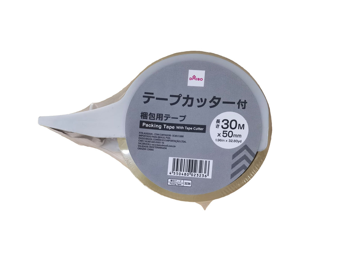 Packing Tape with Tape Cutter 50mm x 30m