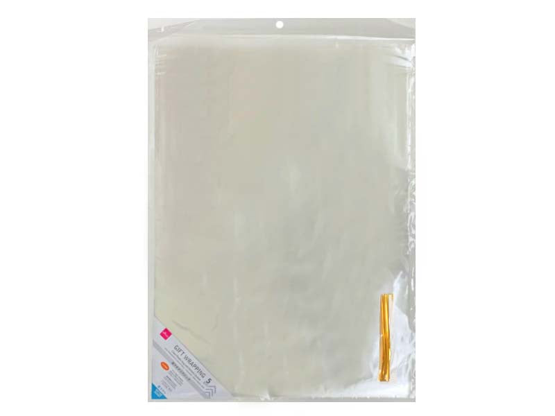 Clear Plastic Bag with Bottom Gusset 48cm x 35cm x 10cm