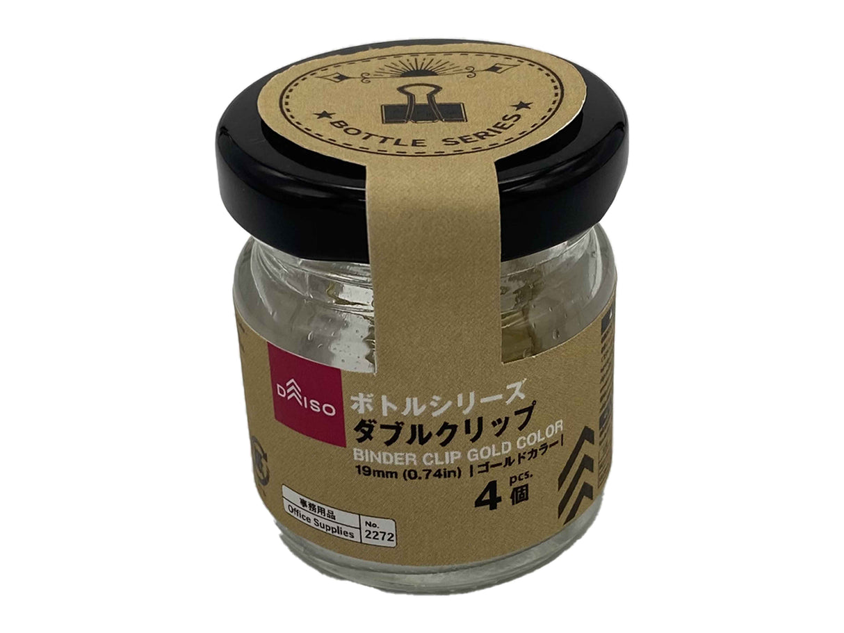 Bottle Series Binder Clip Gold Color 19mm