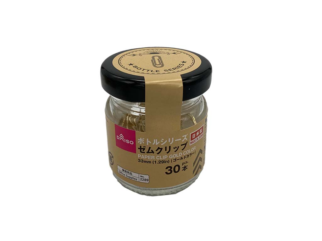 Bottle Series Paper Clip Gold Color 33mm