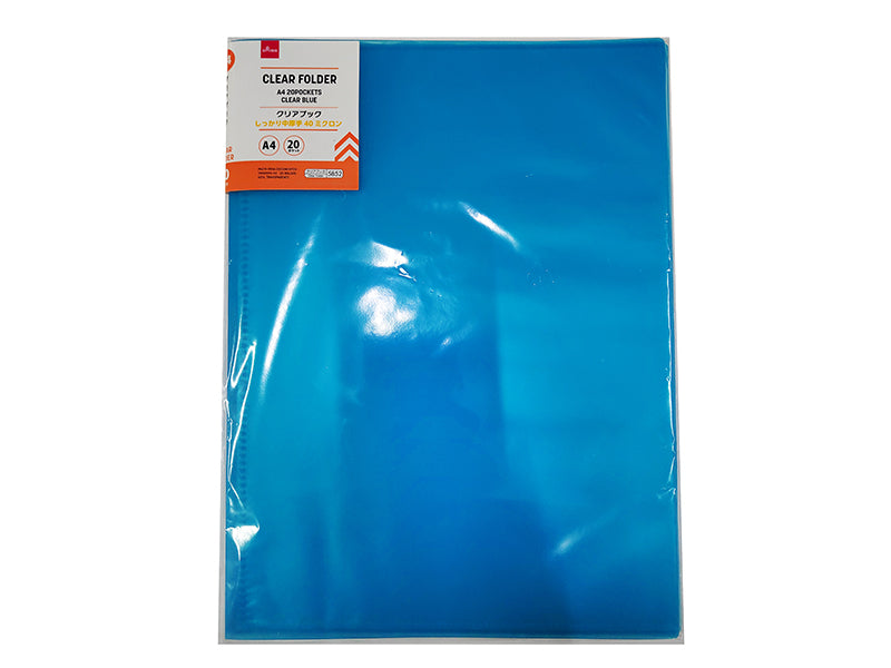 Clear Folder A4 Clear Blue