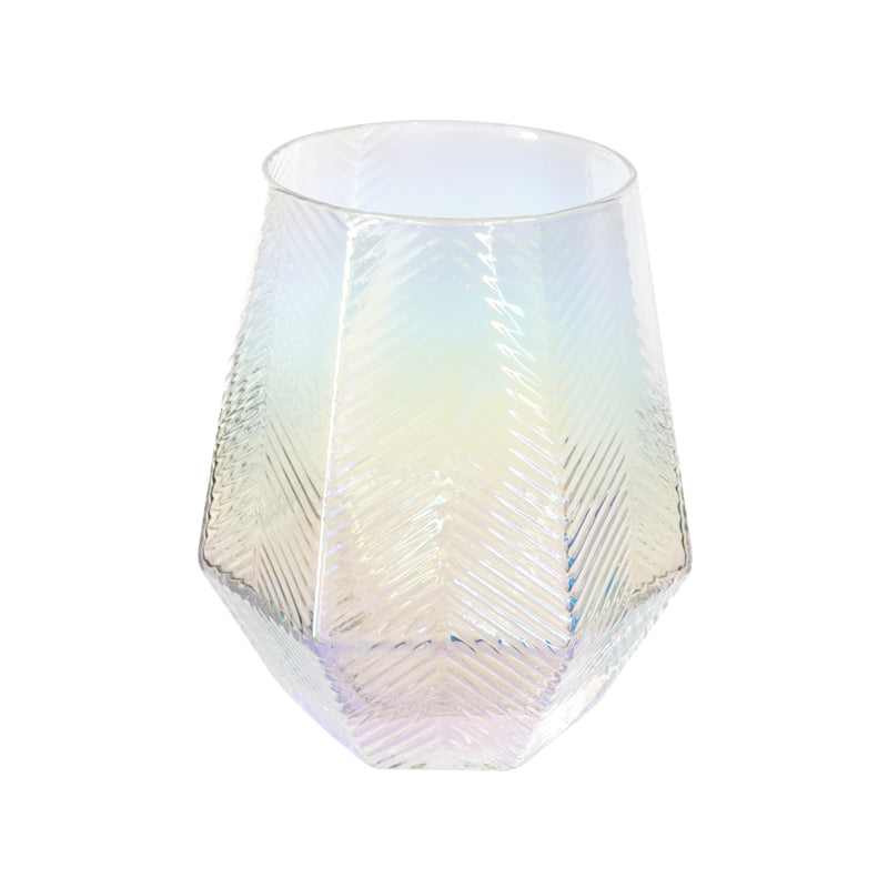 Leaf Pattern Hexagonal Glass - Aurora
