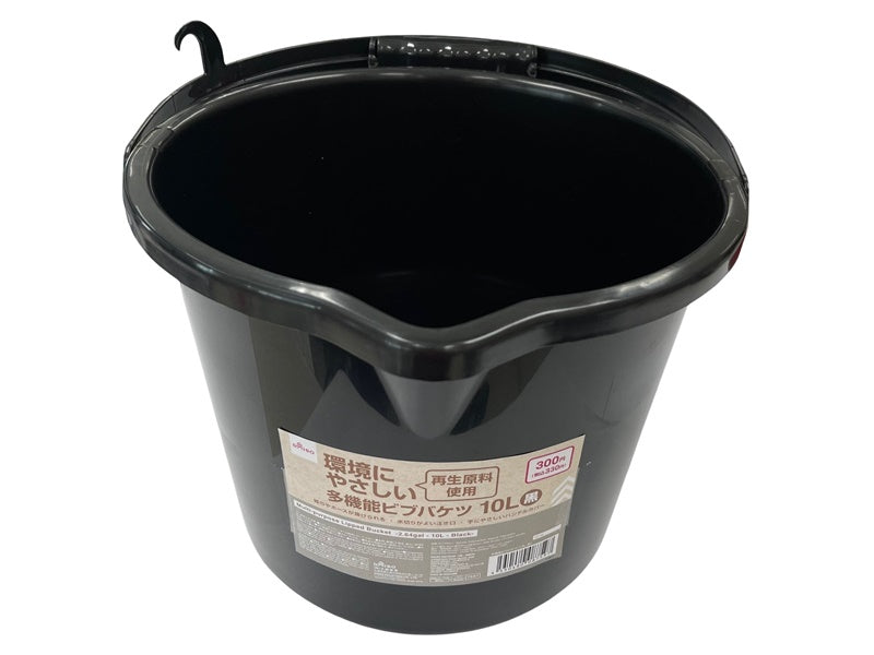 Multi-Purpose Lipped Bucket 10L Black