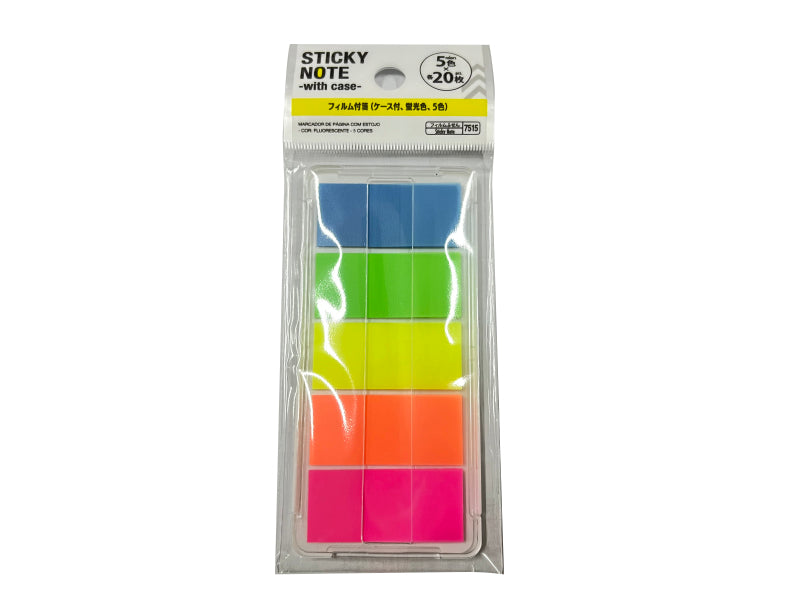 Sticky Note with Case Fluorescent Color