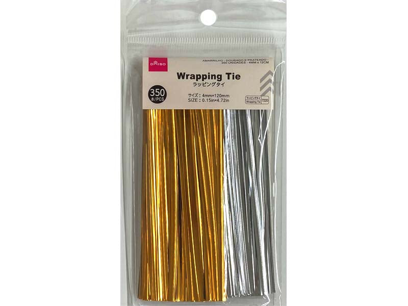 Wrapping Tie Gold/Silver 4mm x 120mm