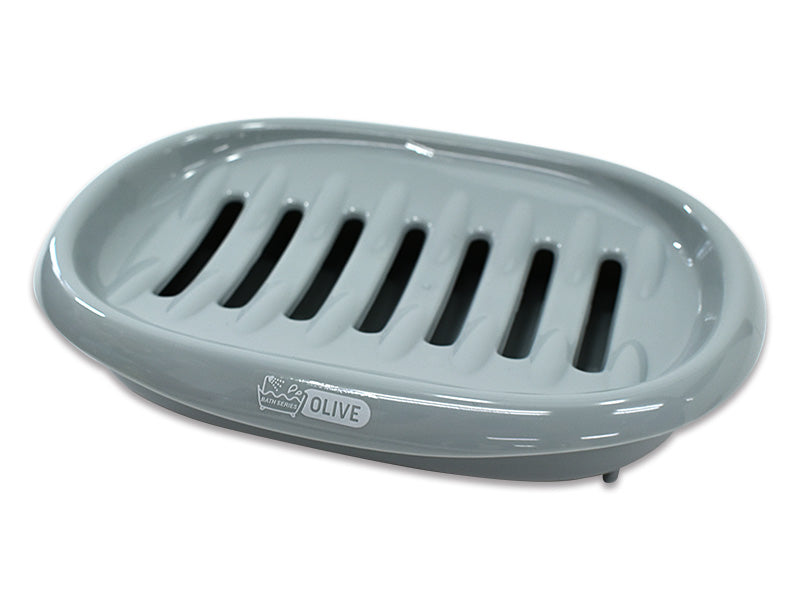 Double Soap Tray Olive Fountain Blue 7.44in x 5.03in x 1.53in