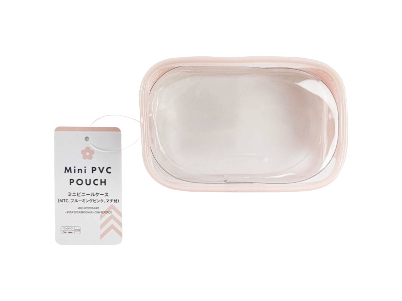 Mini PVC pouch-MTC Blooming pink with gusset -