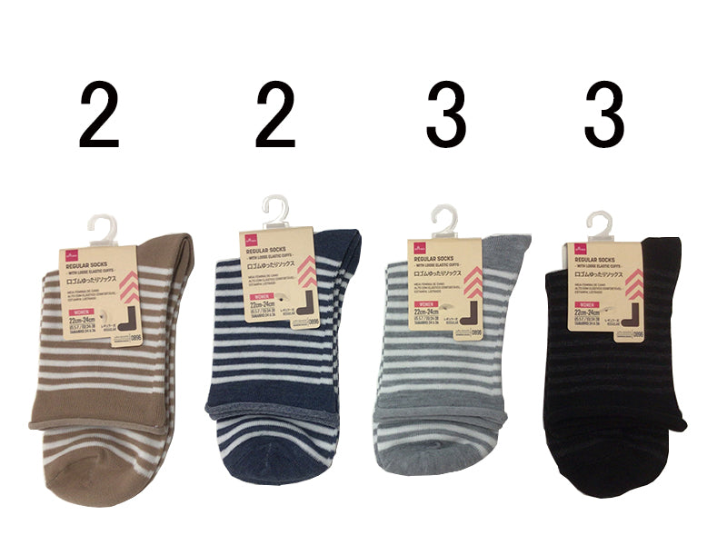 REGULAR SOCKS WITH LOOSE ELASTIC CUFFS