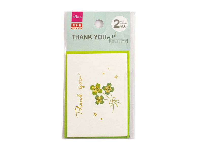 Mini Greeting Card Clover Thank You