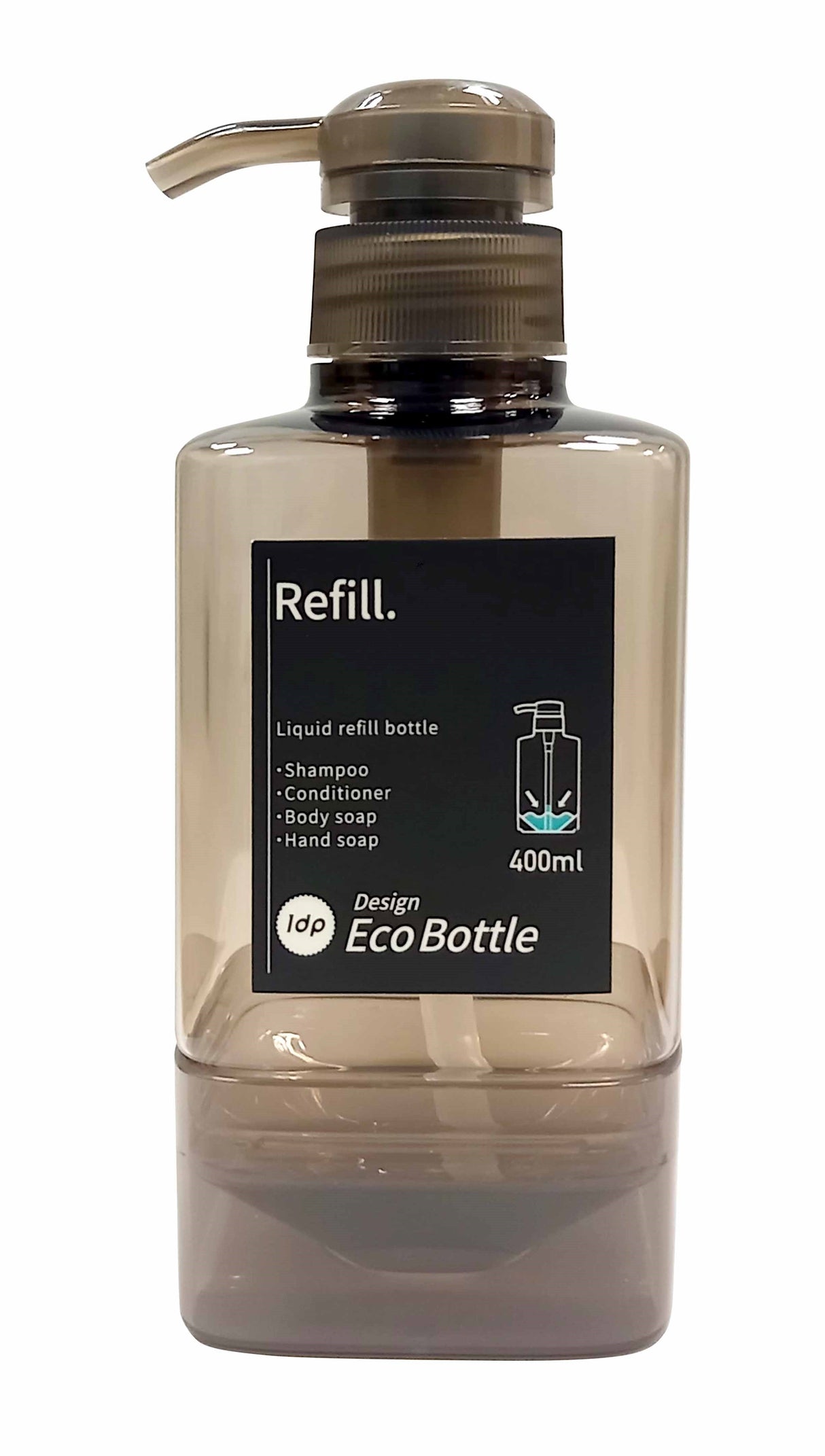 1DP Liquid Refill Bottle 400ml Square Amber