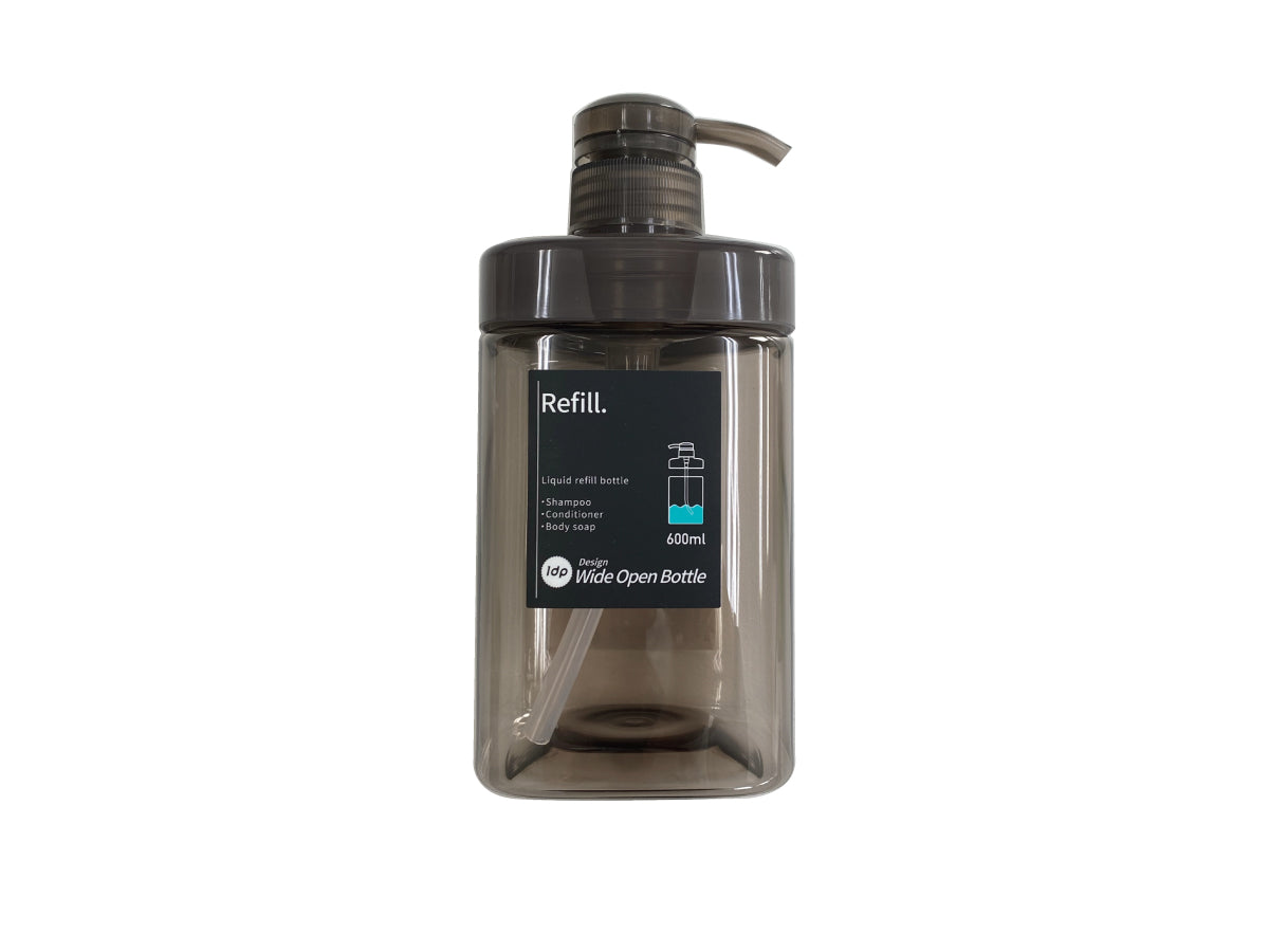 1DP Wide Mouth Pump Bottle 600ml Square Amber