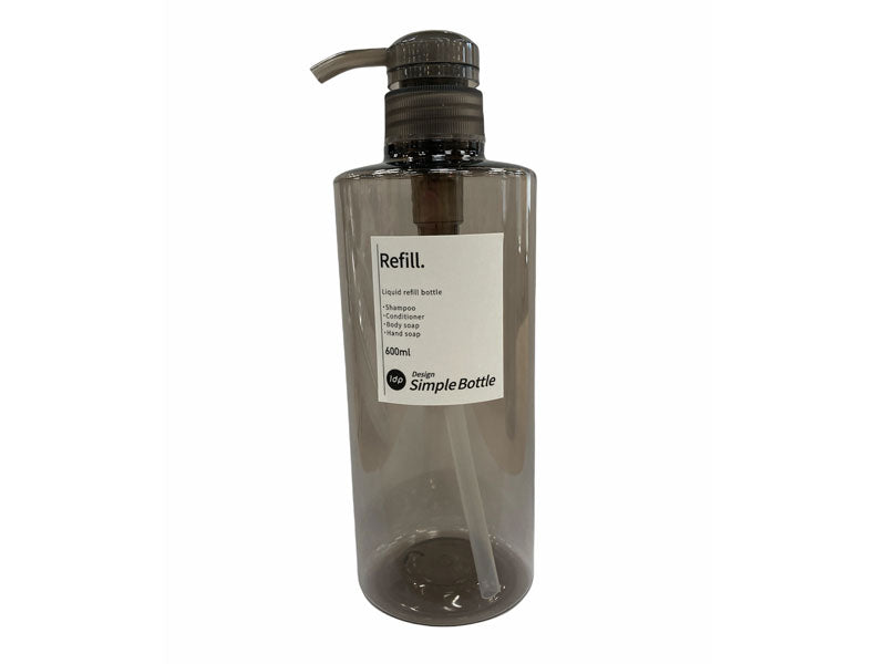 1DP Normal Pump Bottle 600ml Round Amber