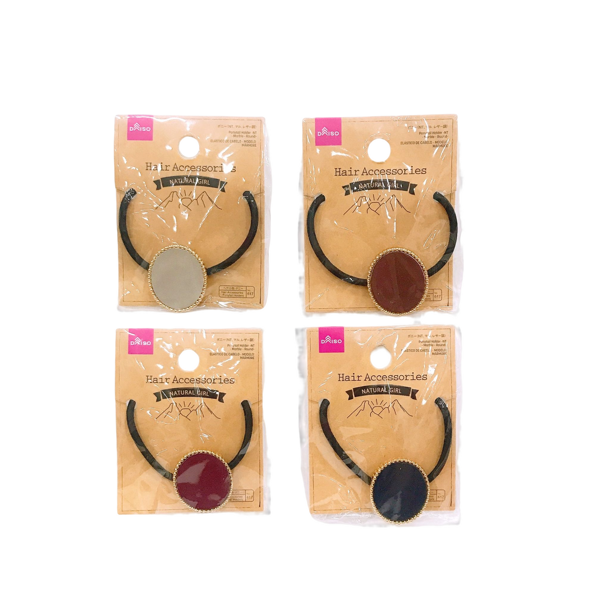 Ponytail Holder Marble Round