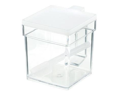 Square Pot Clear White