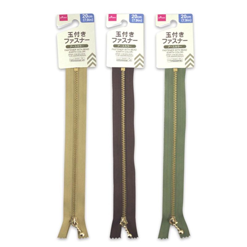 Fastener With Bead - Earth Color -