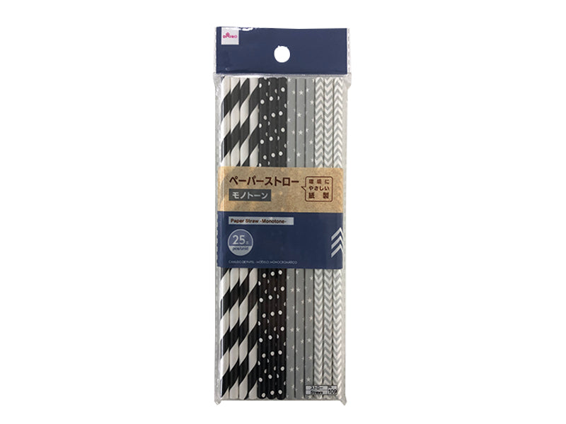 Paper Straw -Monotone - 25 Pcs.-