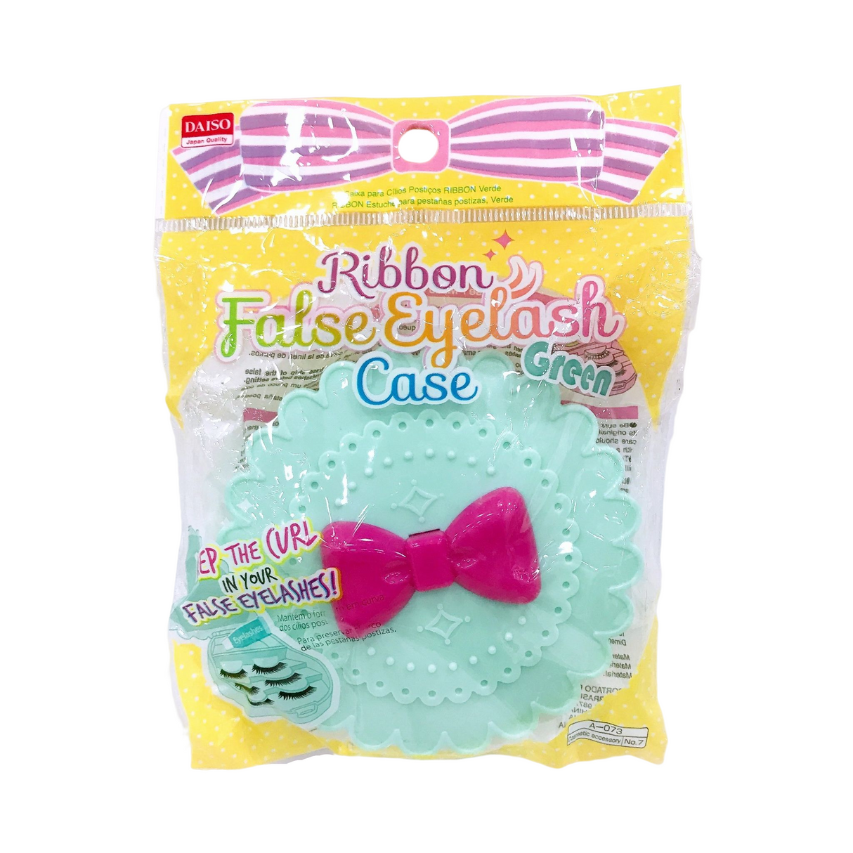 Ribbon False Eyelash Case - Green