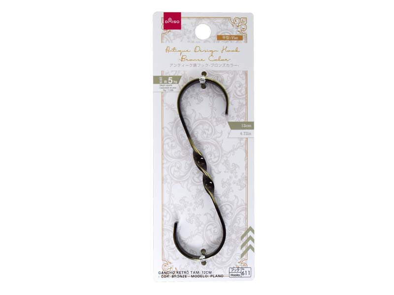 Flat Hook Antique Hook Bronze 12cm