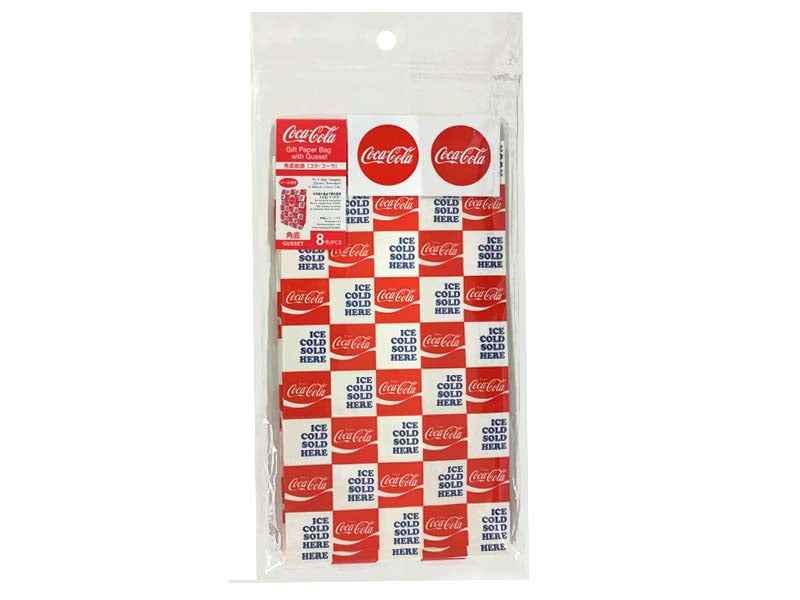 Gift Paper Bag with Gusset - Coca-Cola - 23cm x 13cm x 8cm - 8pcs