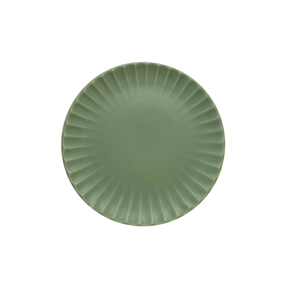 Chrysanthemum Shaped Plate L Gray