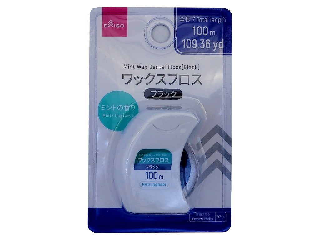 Mint Wax Dental Floss Black