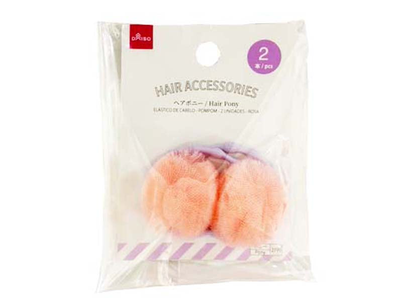 Hair Pony Pompom Pink