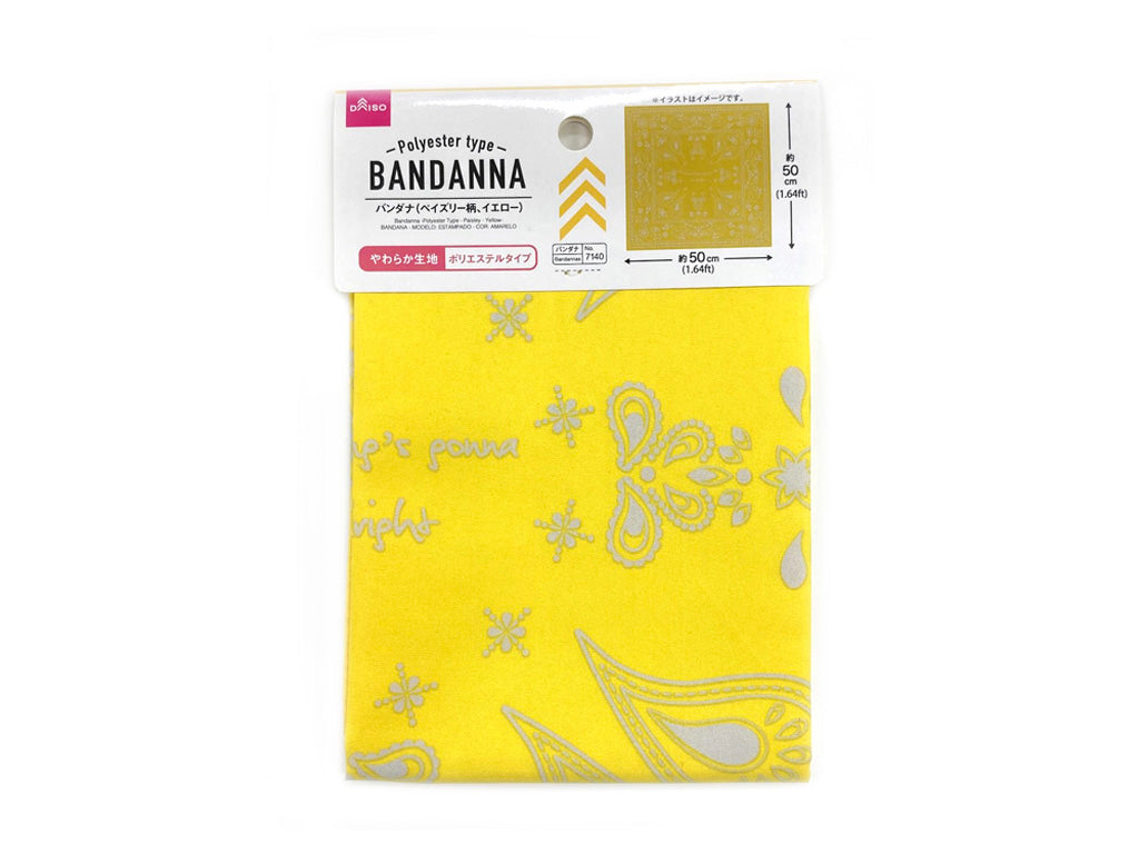 Bandana Polyester Type Paisley Yellow