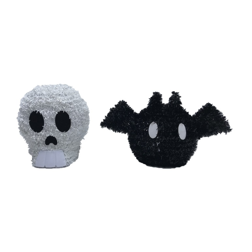 Halloween Sparkling Ornament Skeleton Bat