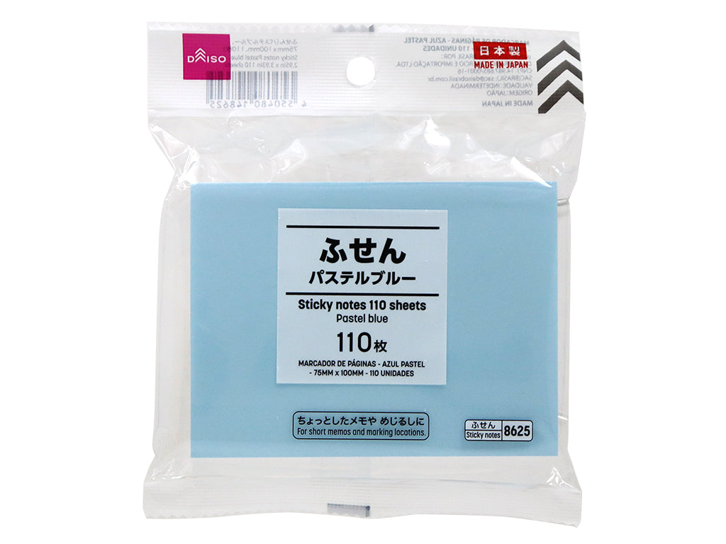Sticky notes Pastel blue 2.95in x 3.93in 110 sheets