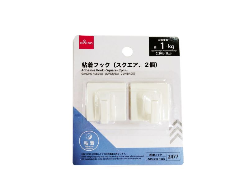 Adhesive Hook Square