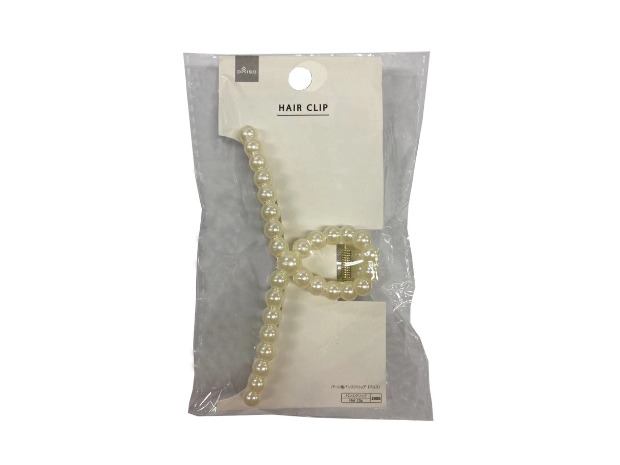 Imitation Pearl Hair Clip Cross