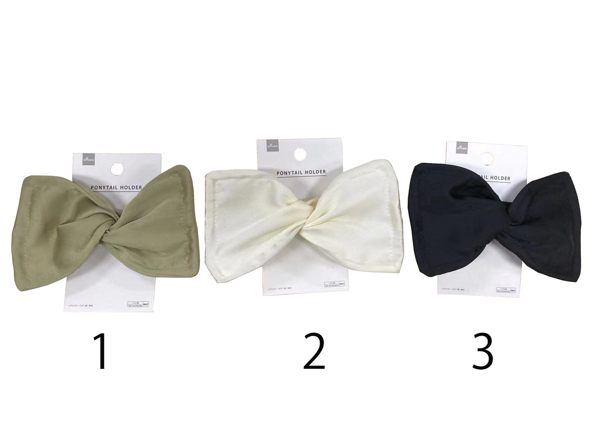 Ponytail Holder -Imitation Satin - Plain-