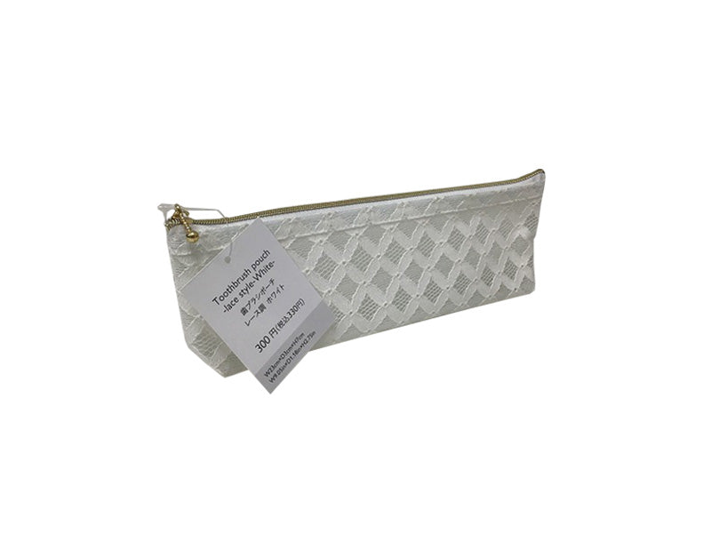 Toothbrush Pouch Lace Style White