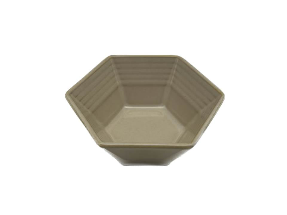 Bowl Hexagon 4.52in Ivory