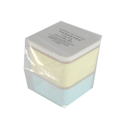 Double Lunch Box Square Yellow/Mint