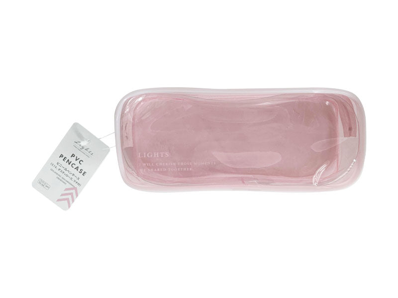 PVC Pen Case Dusty Rose with Gusset