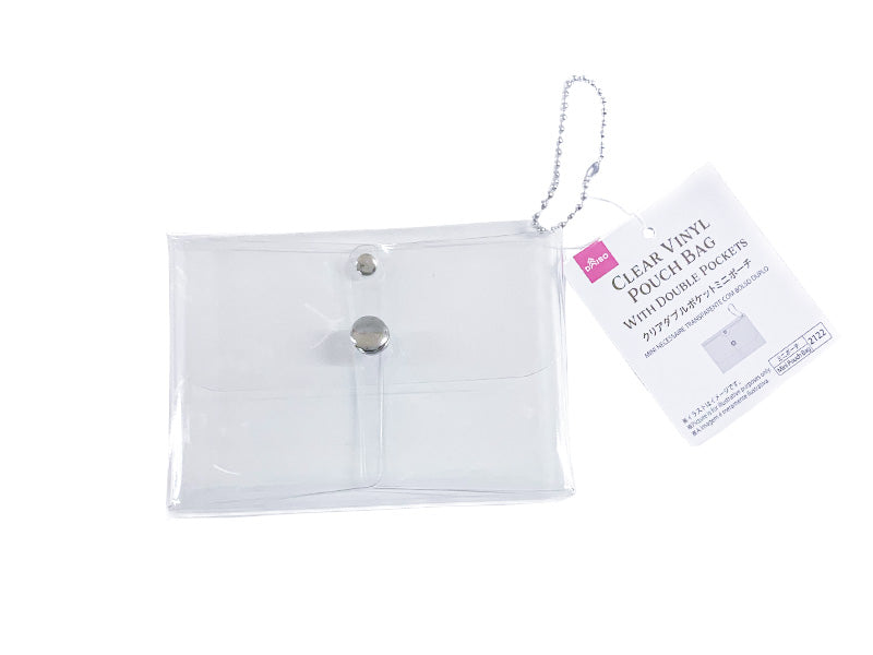 Clear Vinyl Pouch Bag with Double Pockets