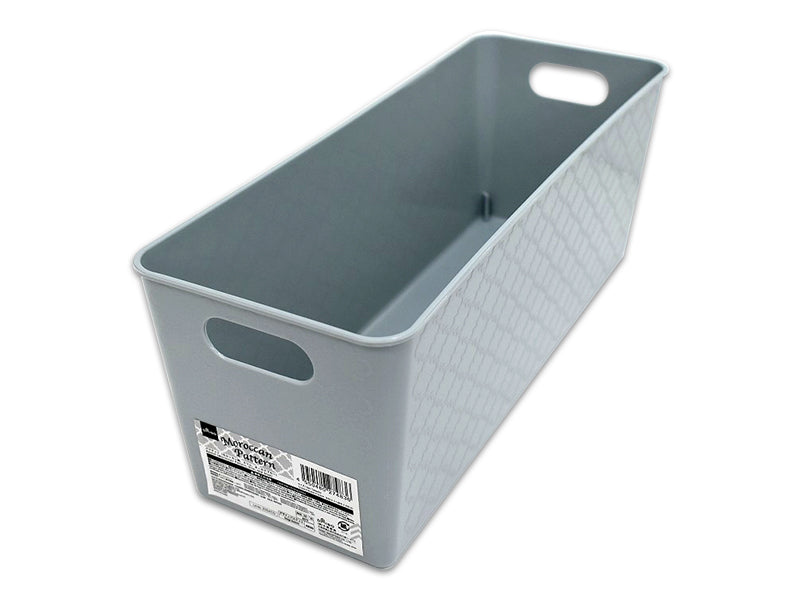 Basket Moroccan Pattern Slim Old Blue