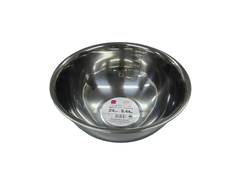 Stainless Steel Bowl 24cm with Scale