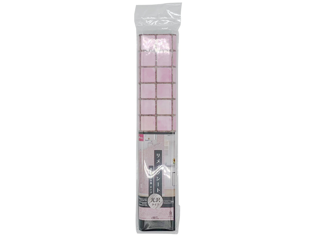 Makeover Sheet Glossy Tile Pattern Pink